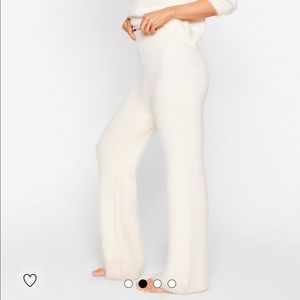 Nasty gal Fluffy Knit White Lounge Pants
